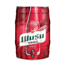 plus会员，需首购，百亿补贴：乌苏啤酒（wusu）大红乌苏烈性小麦啤酒 5L桶装