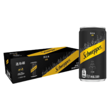 可口可乐（Coca-Cola）Schweppes无糖零卡苏打水汽水饮料整箱装 200mL 12罐 1箱 原味