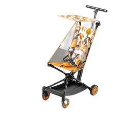普洛可（PLAYKIDS）X2四轮超轻便折叠婴儿手推车遛娃车便携式溜娃神器 橙色【升级版】