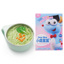 小鹿蓝蓝_婴幼儿面条猪肝菠菜味 宝宝辅食10cm儿童营养线面易咀嚼 200g