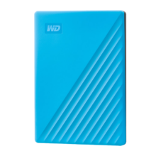 西部数据（WD）4TB 移动硬盘 USB3.0 My Passport随行版2.5英寸 蓝 机械硬盘 大容量 手机电脑外接 加密兼容Mac