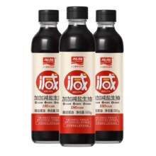 加加 减盐生抽特级酱油零添加 580g*3瓶