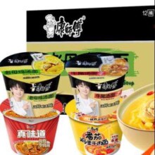 康师傅 经典好汤桶装面 4味8桶 整箱装+赠尝鲜杯4桶 共12桶