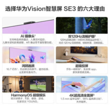 华为（HUAWEI）Vision智慧屏 SE3 65英寸超薄4K超高清 120Hz鸿鹄画质 AI摄像头智能投屏液晶护眼电视机