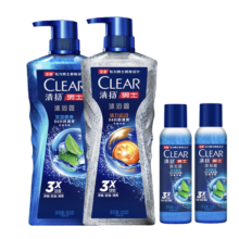 清扬（CLEAR）男士沐浴露套装（活力运动600g+100g+冰凉酷爽600g+100g）*3件
