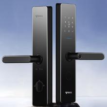 BULL 公牛 智能门锁指纹锁家用防盗门入户门智能锁密码锁磁卡锁电子门锁EZ02 陨石黑