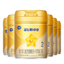 飞鹤 星飞帆卓睿 6-12个月2段较大婴儿配方奶粉 750gx6罐