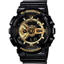 卡西欧（CASIO）男表黑金G-SHOCK双显运动防水时尚腕表 GA-110GB-1A（潮流黑金1#）