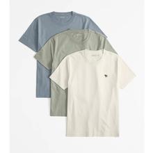 京东PLUS：Abercrombie & Fitch 小麋鹿纯色短袖T恤 358480 3件装