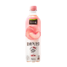 可口可乐（Coca-Cola）美汁源无糖果味气泡水0糖0脂碳酸饮料480ml整箱装 可口可乐出品 无糖蜜桃气泡水480ml*12瓶