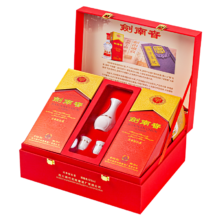 京东百亿补贴、Plus会员立减、需首购:剑南春 水晶剑 52度 500ml*2瓶 带盒双支礼盒 浓香型白酒（内含礼品袋）