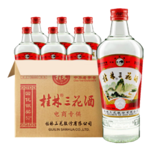 京东百亿补贴、plus会员:桂林三花酒 高度白酒 米香型 玻瓶 52度 480ml*6瓶 整箱装