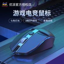 百亿补贴：ViewSonic 优派 鼠标有线静音办公游戏通用家用台式电脑笔记本滑鼠usb