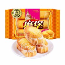 PLUS会员：徐福记 磨堡欧式传统蛋糕 芝麻味 190g/袋*14件
