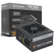 Thermaltake（Tt）额定450W TRM SFX 450 电脑电源（智能温控风扇/主动PFC/小尺寸/无转接架）