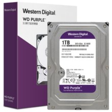 西部数据 监控级硬盘 WD Purple 西数紫盘 1TB CMR垂直 64MB SATA (WD10EJRX)
