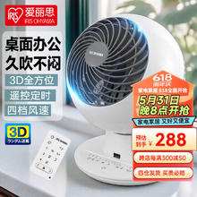 IRIS 爱丽思 空气循环扇桌面电风扇家用办公台式空气循环扇迷你风扇循环扇 SC15T-CT
