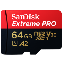 闪迪（SanDisk）64GB TF（MicroSD）存储卡 U3 C10 A2 V30 4K 至尊超极速移动版内存卡 读速200MB/s
