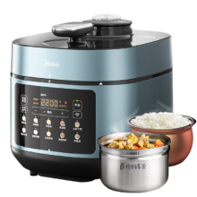 再降价、PLUS会员: Midea 美的 电压力锅 浓香系列 5L 0涂层内胆 MY-C552N