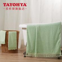 TAYOHYA 多样屋 样屋棉家纺流苏棉吸水柔软舒适加厚洗漱洗脸巾素生活流苏 绿色 浴巾