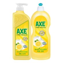 AXE斧头牌柠檬洗洁精2瓶家庭装家用组合厨房清洁大桶去油护肤实惠