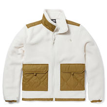 THE NORTH FACE 北面 抓绒衣女户外保暖厚羊羔绒外套7QWC 白色/47E M