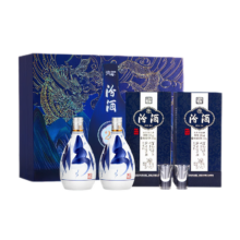 plus会员、掉落券:汾酒 青花20甲辰龙年礼盒 清香型白酒 53度 375ml*2瓶含酒具+凑单品