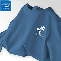 JEANSWEST 真维斯 男士纯棉印花宽松T恤打底衫