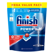 PLUS会员：finish 亮碟 ALL IN 1系列 大型洗碗机专用多效合一洗碗块 110颗块