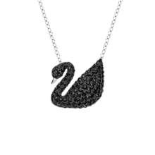 施华洛世奇（SWAROVSKI）【生日礼物】施华洛世奇天鹅 ICONIC SWAN  项链 优雅魅力 镀白金色 （大）5347329