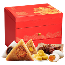 3号晚8点，限1000件：五芳斋 三层粽子礼盒 嘉兴粽子 2680g