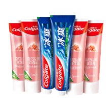 88VIP：Colgate 高露洁 牙膏6支喜马盐+冰爽薄荷亮白实惠家庭装 700g