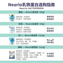 纽瑞优乳铁蛋白调制乳粉 免疫球蛋白婴幼儿童成人孕妇适用补充营养蓝钻版 60g/罐 免疫版120g【效期至27年1月】