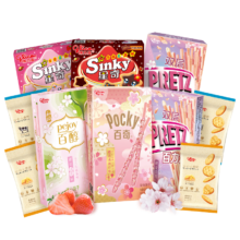 PLUS会员:格力高（Glico）百奇百醇百力滋 零食大礼包6盒+6袋+1瓶