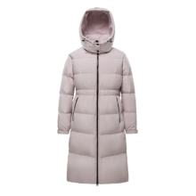 雪中飞秋冬新款女式连帽立体收腰长款羽绒服多色可选