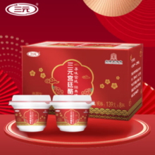 限北京！SANYUAN 三元 宫廷酪乳杯装凝固型风味酸乳139g*8杯/盒