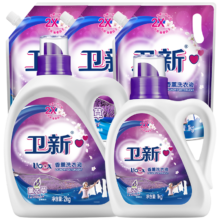 Plus会员：卫新香薰洗衣液薰衣草12斤（瓶装2kg+瓶装1kg+袋装1kg*3）持久留香*3件