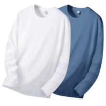 罗蒙（ROMON）T恤男士夏季【两件装】白色+黑色 XL【建议120-135斤】