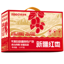 PLUS会员: 滋滋果 新疆红枣礼盒 1500g