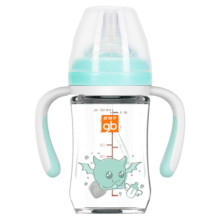 好孩子（gb）好孩子 婴儿玻璃奶瓶 180mL 浅绿适合6个月以上