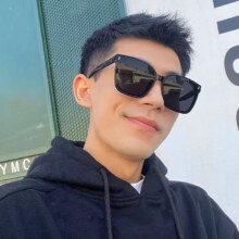 明星同款 男女通用高级感防晒网红太阳镜 黑框 B款