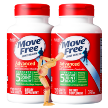 Move Free益节 氨糖软骨素钙片绿瓶120粒*2瓶 美国进口维骨力MSM 补氨基葡萄糖 骨维力 成人护关节