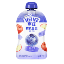 需换购：Heinz 亨氏 蓝莓苹果有机果泥 72g