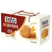 88VIP会员：好吃点 饼干高纤煎麸饼约30包800g休闲零食代餐健康粗粮儿童茶点礼盒 1件装