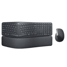 罗技（Logitech）K860无线蓝牙键盘 人体工学键盘分体式 笔记本电脑办公键盘Mac 改善姿势带手托电池款多设备全尺寸 人体工学键鼠套装K860+Vertical（大手）