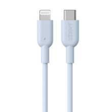 ANKER安克 充电线苹果mfi认证适用iphone11/12/13/14手机充电器3Atype-c转lightning快充数据线 1.8m蓝