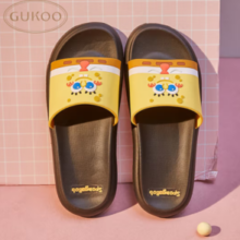 GUKOO 果壳 旗下YSO夏季卡通 黑色海绵宝宝拖鞋