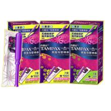 TAMPAX 丹碧丝 进口易推长导管式卫生棉条日夜14+7支组合新手试用易用游泳内置式