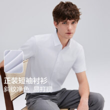 红豆 不易皱斜纹 爆款商务正装职业装百搭休闲衬衫男士衬衫四季款