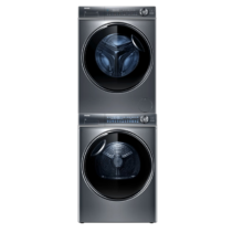 6.18预售、PLUS会员：：Haier 海尔 云溪系列 XQG100-BD14376LU1+HGY100-F376U1 热泵洗烘套装 极夜灰
